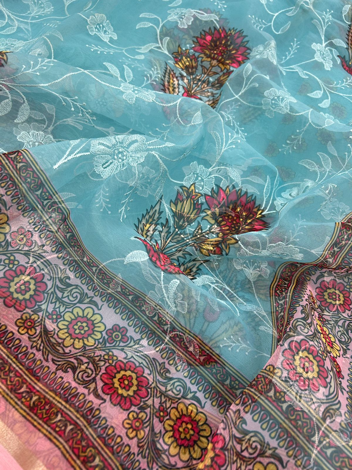 kora silk saree