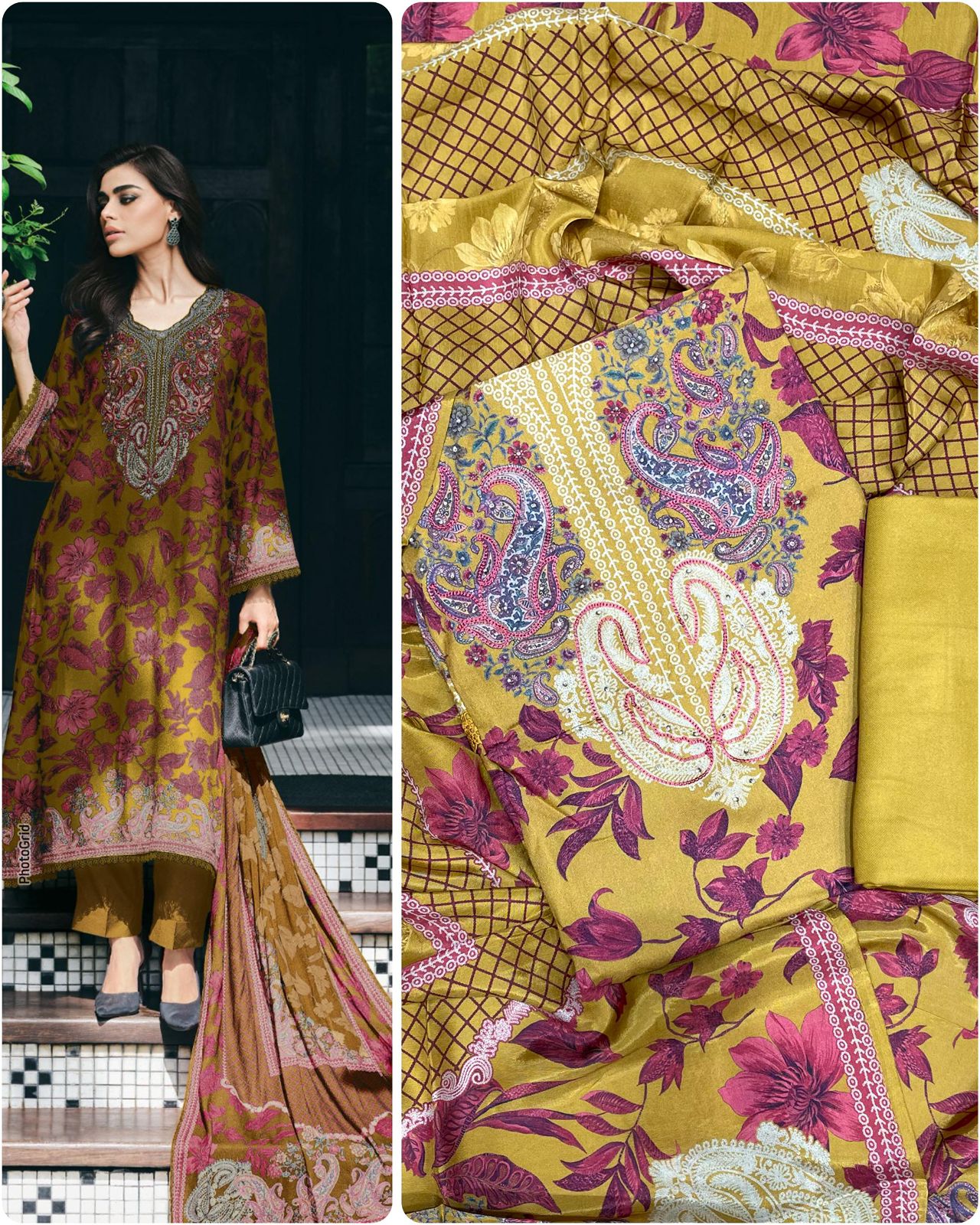 Pure Viscose Pashmina Dress Material