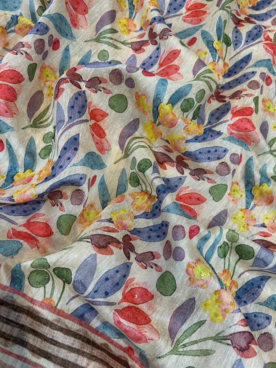 chanderi cotton saree