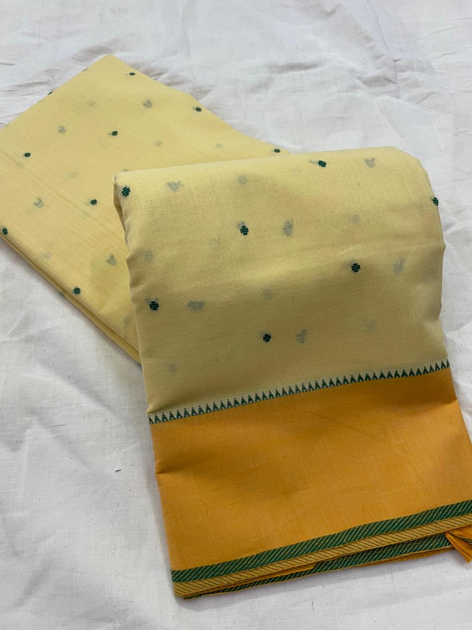 pure mangalagiri cotton saree